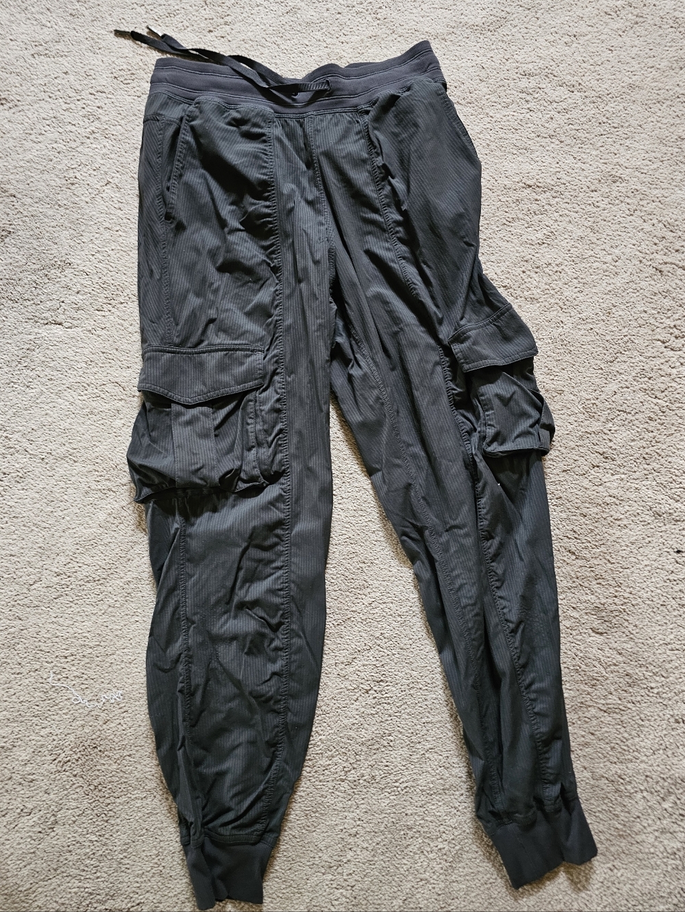 Womens Dark Gray Cargo Jogger Pants by LuLuLemon
